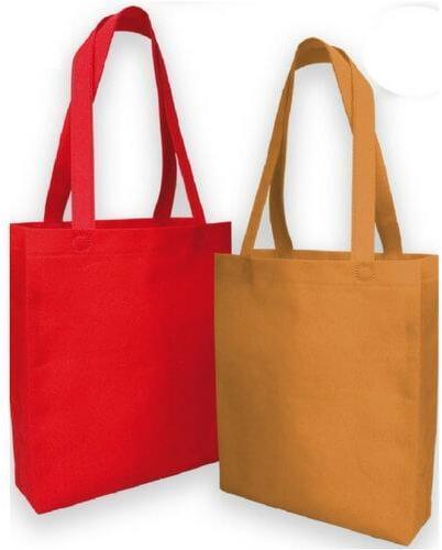 Multicolor Plain Non Woven Loop Handle Bag, For Shopping, Technics : Machine Made