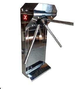 Automatic Stainless Steel Slim Tripod Turnstile, For Industrial Use