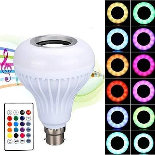 Under 10V Multicolor LED Bluetooth Speaker Bulb, For Home, Specialities : Durable, High Rating, Long Life