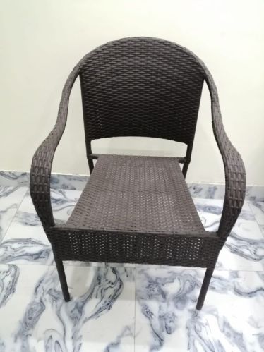 Black 0-5kg Powder Coated Metal Chairs, For Garden, Home, Size : 24