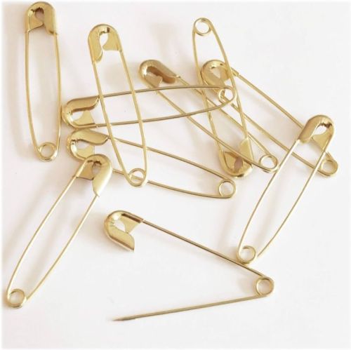 Polished Metal Golden Safety Pin