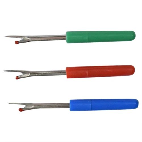 Multicolor Stainless Steel Seam Ripper, For Buttonhol Cutting, Handle Material : Plastic