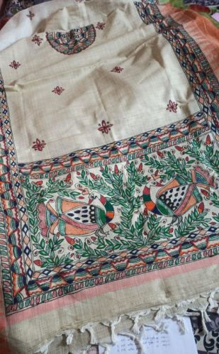 Printed Acrylic Madhubani Dupatta 01, Style : Landscape