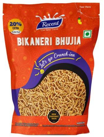 400gm Bikaneri Bhujia Namkeen, Packaging Type : Plastic Packet