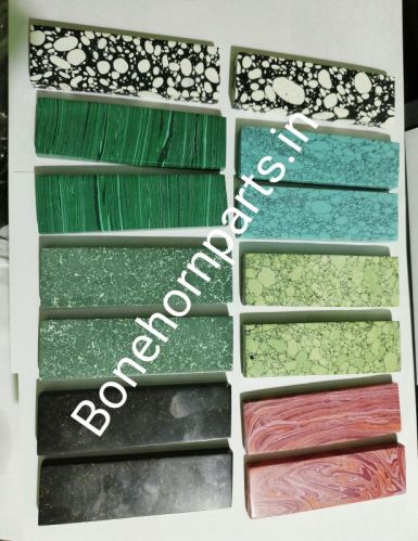 Reconstitute Stone White and Black Knife Handle Scales