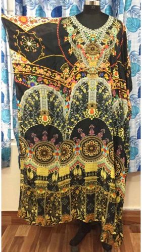 Texinvento Viscose Silk Printed Kaftans O/s Beach Wear