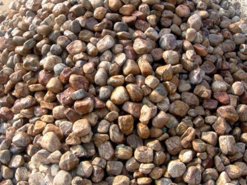 Rain Forest Brown Marble Machine Tumbled Pebble Stones For Outdoor Garden Landscaping Decoration Pat