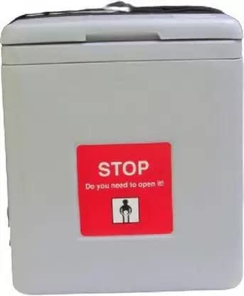 FAIRBIZPS Vaccine Carrier Box With 4 Ice Pack Large (1.67 Ltr.) Hinged Lid & Stopper (Grey)