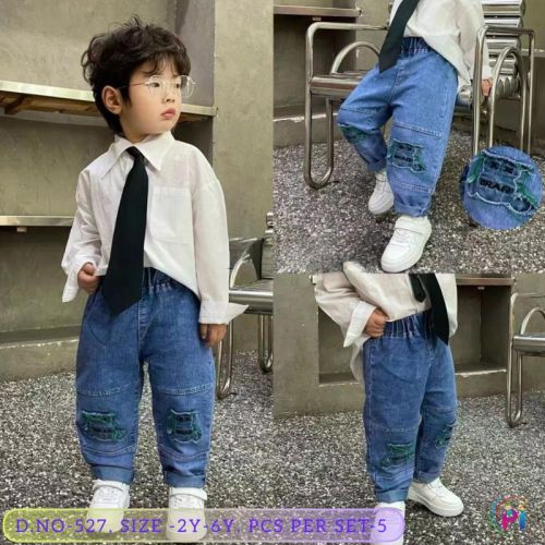 Designer Fancy Kids Boys Denim Jeans, Age : 2-6 Years