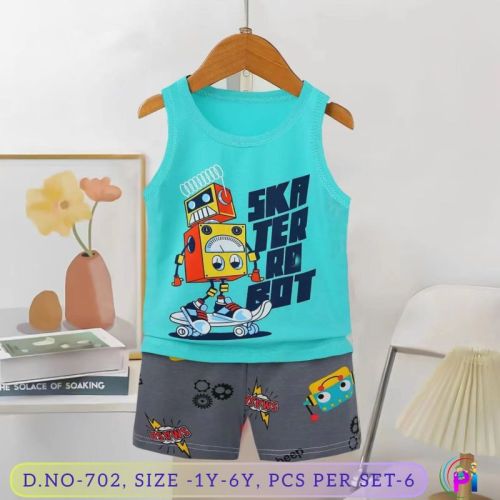 Printed Fancy Boys Summer Set, Color : Multicolor