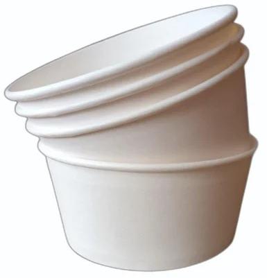 Btp Plain 250ml Paper Food Containers with Lid, Shape : Round