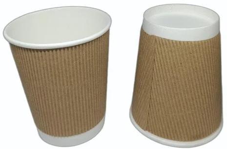 8oz Ripple Paper Cup, Color : Brown