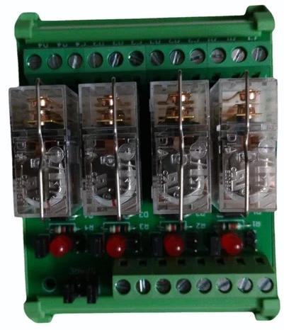 Electric JT Relay Card 4 Channel 24vdc, For Industrial, Packaging Type : Box