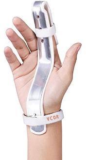 White VCOR Healthcare Finger Extension Splint, For First Aid, Feature : Light Weight, Prefect Shape