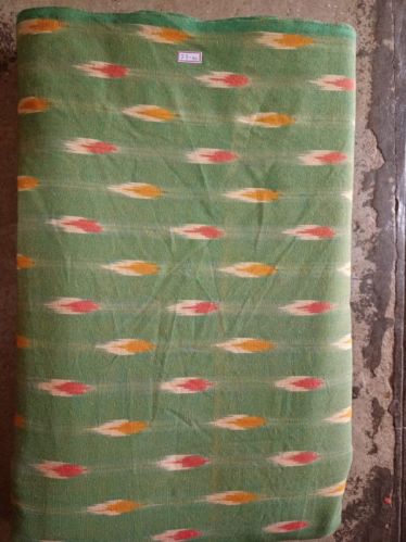 Ikat Cotton Plain Hand Embroidered Fabric, For Ethnic Wear, Garments, Ladies Fashion, Technics : Handloom