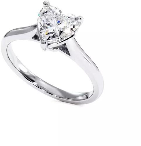 Prishiljewels 14k White Gold Heart Ring, Gender : Female