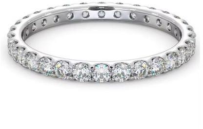 Half Eternity Ring 0.30CT Lab Diamond 14K White Gold