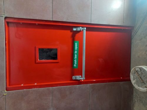 Rectangular Plain Mild Steel Metal Fire Rated Door, For Hospital, Office, Position : Exterior, Interior