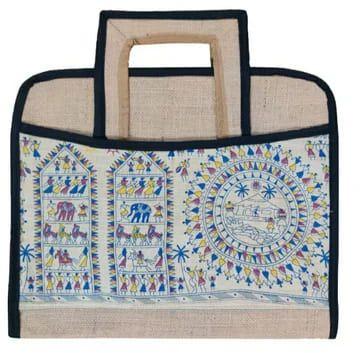 Printed Jute File Folder, Size : 14x12 Inch