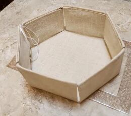 Plain Hexagon Jute Box, For Gifts, Home Decor, Feature : Biodegradeable, Fine Finishing, Handmade