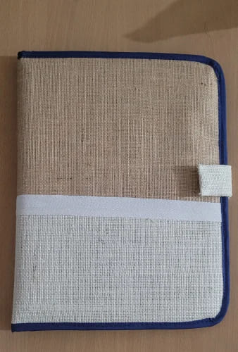 Handcraft Jute File Folder, For Keeping Documents, Size : A/4