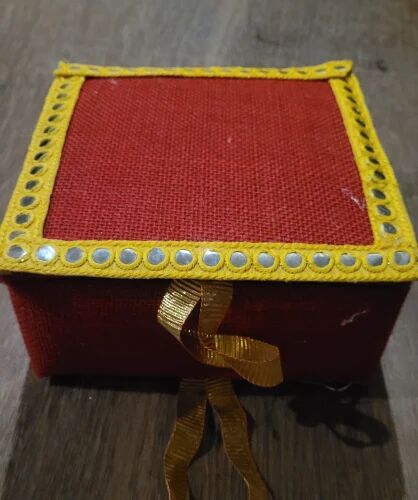 Jute Gift Box With Lid
