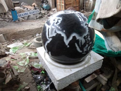 Rolling Rotating Sphere Stone Fountain Ball, For Hotel, Design : Morden