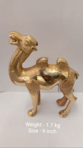 Non Printed Polished Brass Camel Statue, For Home, Hotel, House, Shop, Speciality : Rust Proof, Shiny