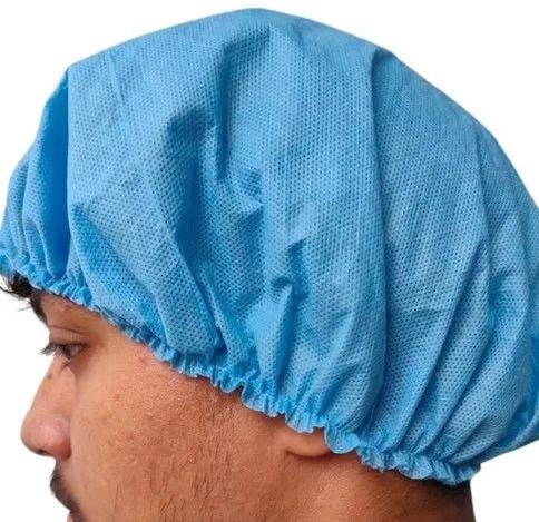 50cm Blue Surgical Beret Cap, For Hospital Use, Technics : Machine Made