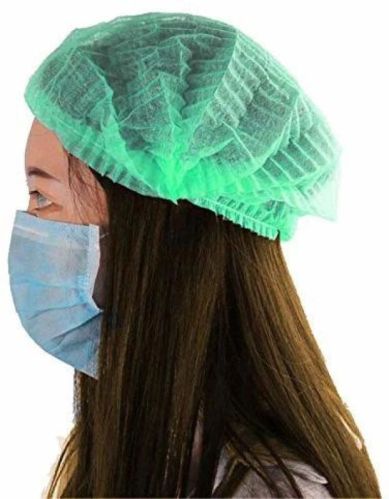 50cm Green Surgical Beret Cap, For Hospital Use, Technics : Machine Made