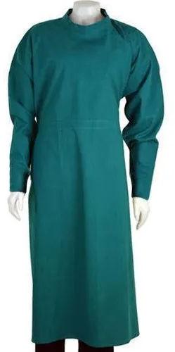 Plain Green Disposable Visitor Gown Xl & Xxl, Technics : Machine Made For Hospital