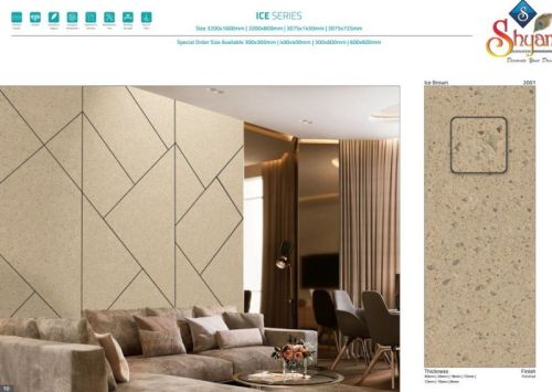 Rectangular Plain Ice Series Quartz Tile, For Floor Covering, Size : Multisizes