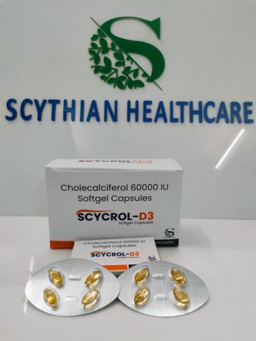 Scycrol-D3 Capsules, Composition : Cholecalciferol 60, 000 IU