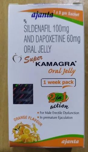 Super Kamagra Oral Jelly, Packaging Type : Pouch