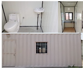 Rectangular 1BHK Portable House, For Office, Size : Customize