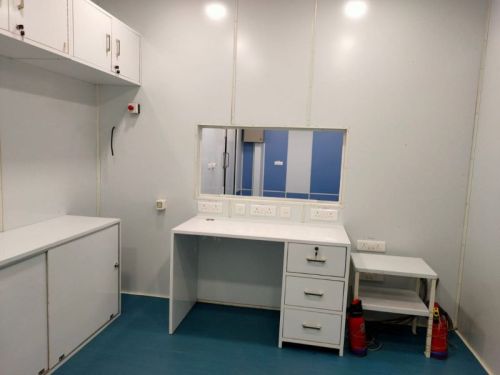 Polished Fiber Portable Site Office, Shape : Rectangular