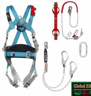 Blue Black PVC Safety Harness