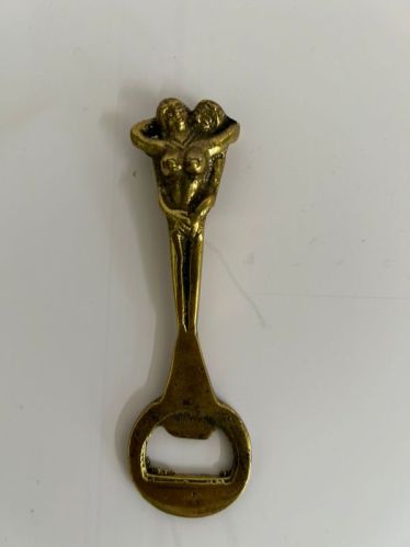 Carved Polished Brass Erotic Bottle Opener, Size : Standard