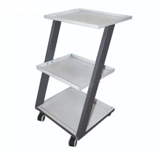 Silver Aluminium Four Wheel Z Trolley, For Hospitals, Feature : Crack Proof, Fine Finish, High Quality