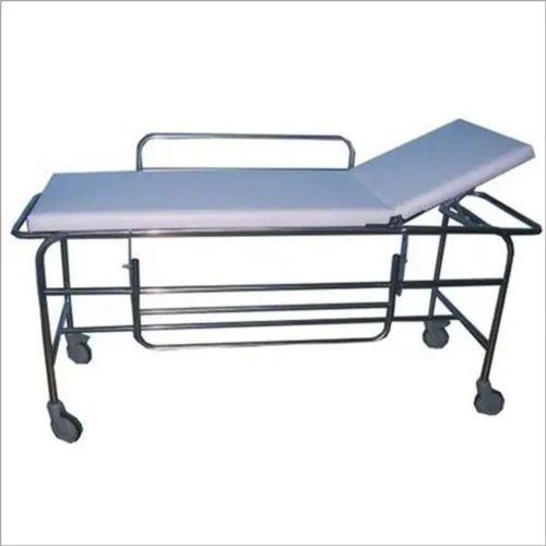 Manual Patient Stretcher Trolley With Mattress, For Hospital, Shape : Rectangular