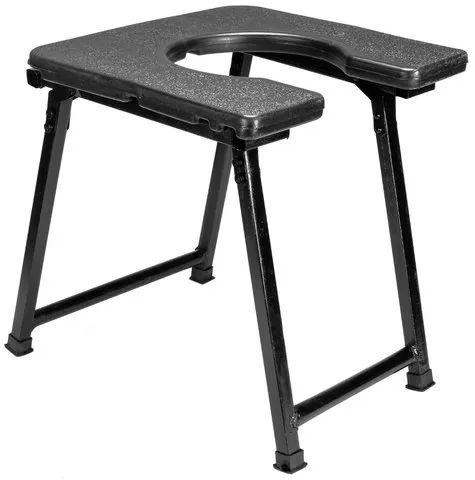 Polished Iron Square Cut Commode Stool, Feature : Quality Tested, High Strength