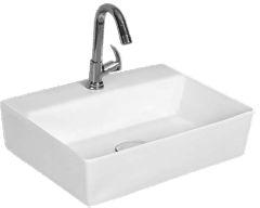 White Rectangular Atrium Ceramic Wall Mounted Wash Basin, Style : Modern