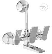 Silver Polished Brass Wall Mixers, For Bathroom Fittings