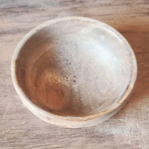 Brown 5 Inch Mango Wood Bowl, Shape : Round