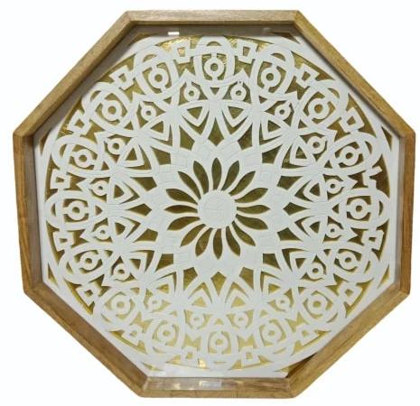 Carved Polished Hexagon Wooden Wall Panel, Size : Standard