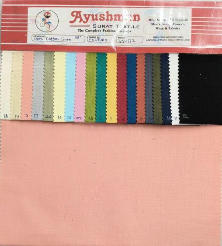 100% Cotton Linen Shirting Fabric, For Apparel/Clothing, Width : 58 Inch