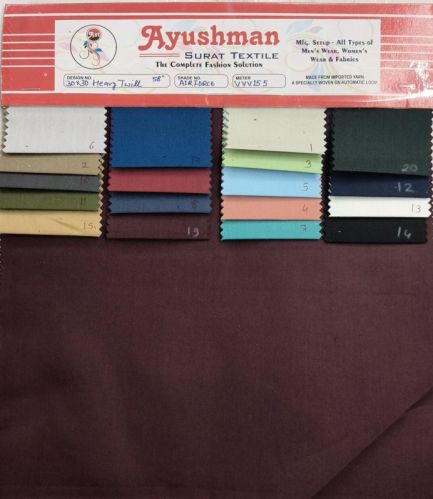 30*30 Heavy Twill Shirting Fabric, Width : 58 Inch