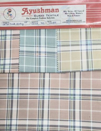 30*30 Twill Shirting Fabric, Width : 58 Inch