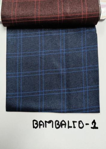COTTON BAMBALIO CHECKS SUITING FABRIC, Width : 58'