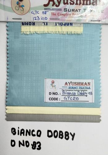 Bianco Dobby Shirting Fabrics, For Garments, Occasion : Party Wear